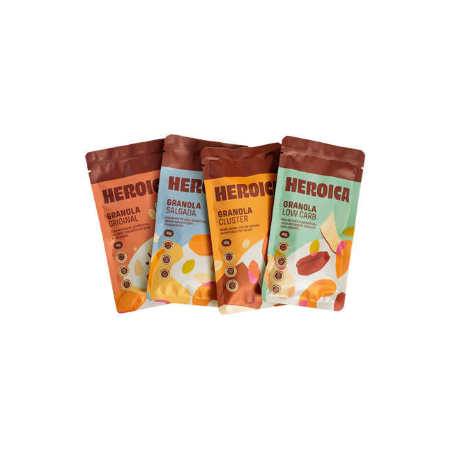 Combo Heroiquinhas - 4 Granolas 40g